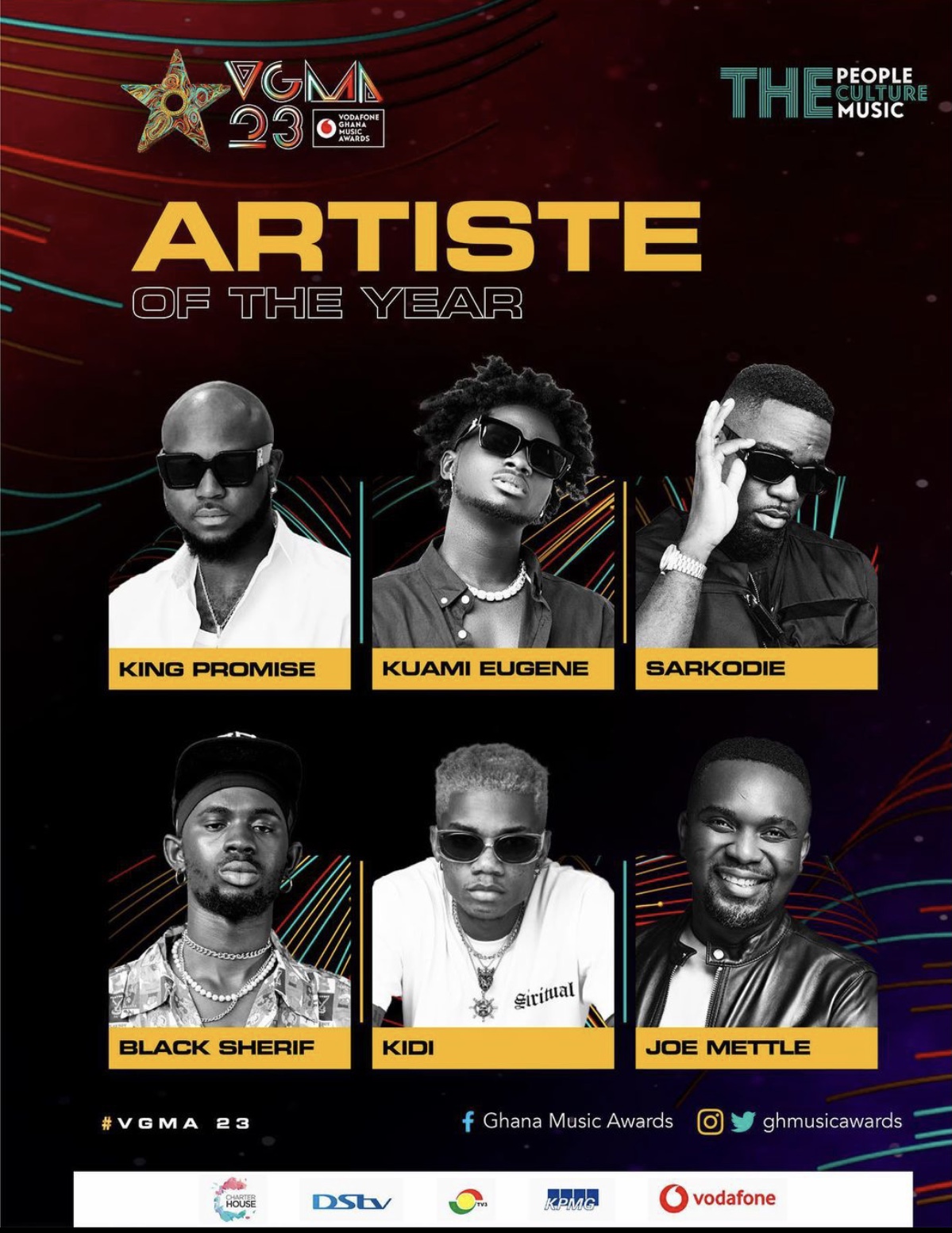 VGMA 23 : Artist of the year